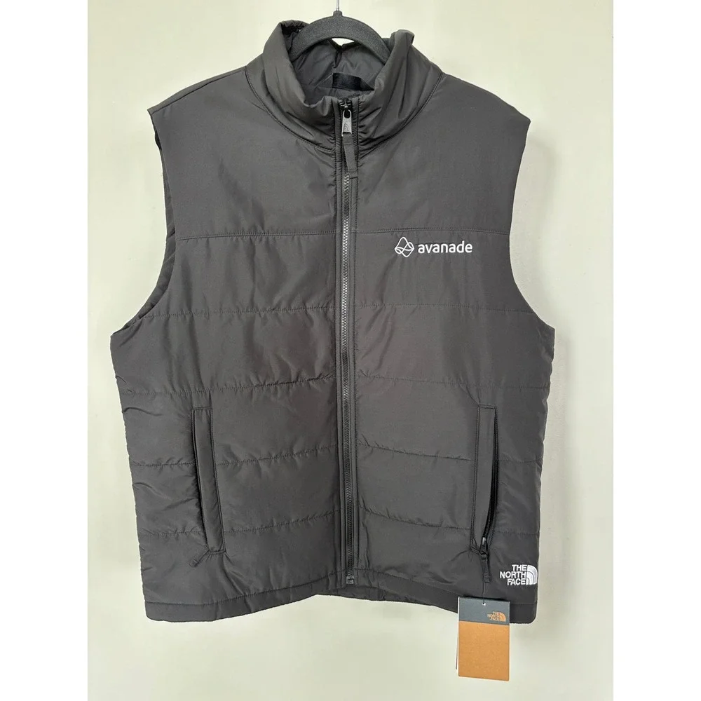 The North Face Avanade Puffer Vest Mens Large Black Full Zip NF0A529A NEW